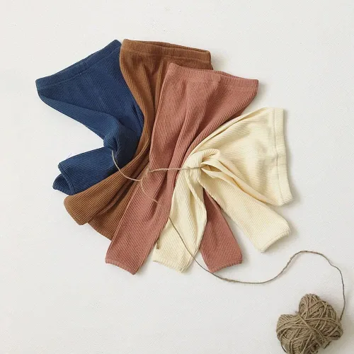Vista 4 de Conjunto de pijama de 2 piezas de algodón orgánico suave y cómodo para otoño e invierno, para bebés y niñas (talla 90), Caramelo
