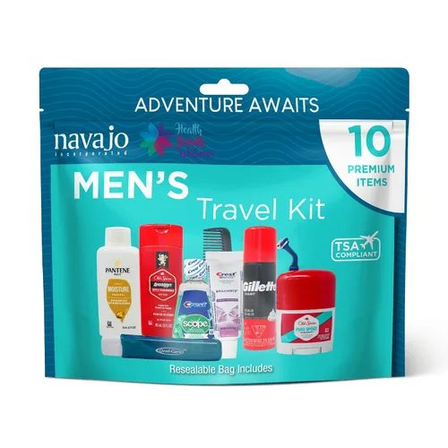 Vista 6 de Handy Solutions Kit de viaje resellable para hombre de 10 piezas
