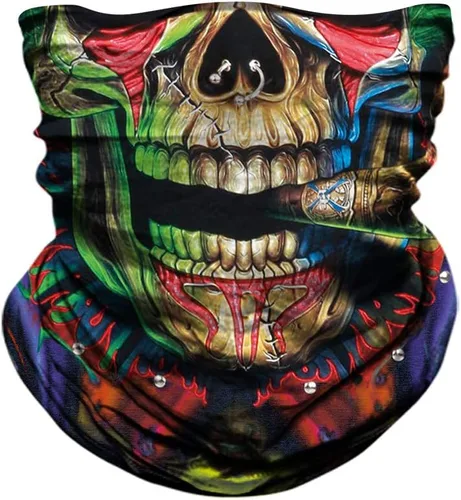 Vista 3 de Máscara de calavera, pañuelo para el cuello, gorro, bufanda mágica, diadema para protección de polvo, sol y viento