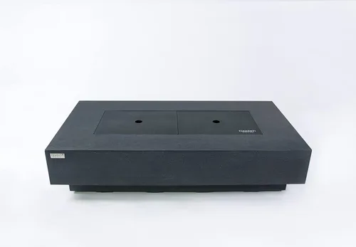 Vista 4 de AMS Chimenea Elementi Plus Positano Mesa rectangular de gas propano de hormigón gris oscuro Gris oscuro (Positano)