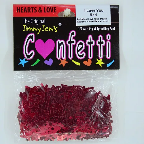 Vista 2 de Confeti Word I LOVE YOU Rojo - Paquete al por menor #7843 QS0