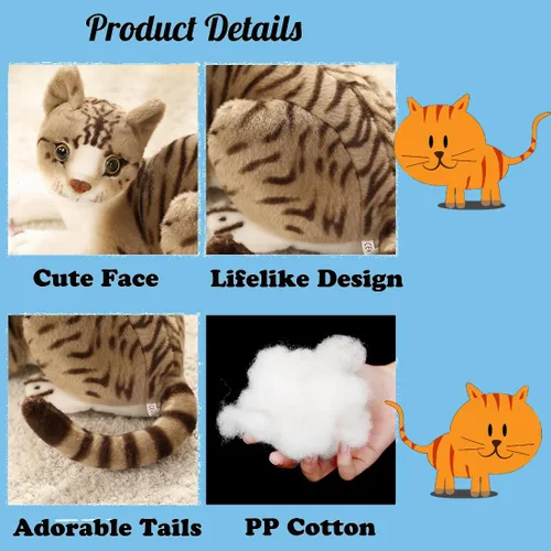 Vista 2 de ELAINREN Almohada de Peluche de Búho Marrón Super Suave, Peluche de Búho Esponjoso y Adorable, Regalo de Búho de Peluche para Niños y Adultos/40 cm