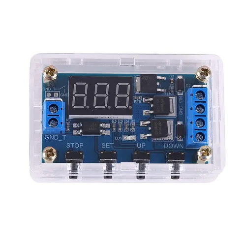 Vista 3 de Módulo de relé de retardo de temporizador programable DC 5V-36V Interruptor temporizador de ciclo ajustable de encendido/apagado con salida MOS dual
