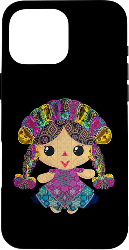 Vista 18 de iPhone 15 muñeca mexicana, maria, mazahua arte huichol, lele, caso