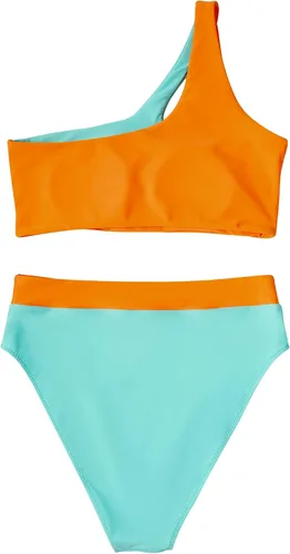 Vista 4 de MOOSLOVER Traje de baño de dos piezas con corte alto y cintura alta para mujer