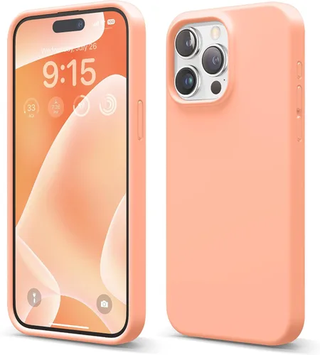 Vista 31 de elago Funda compatible con iPhone 15 Pro Max, de silicona líquida, funda protectora de cuerpo completo, a prueba de golpes, funda delgada