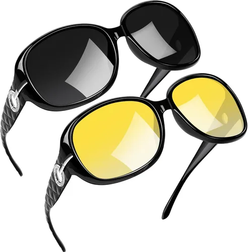 Vista 40 de Joopin Oversized Rectangle Sunglasses UV400 Protection Shades for Women Negro