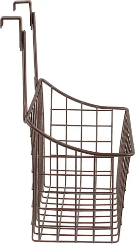 Vista 2 de Cesta de rejilla Spectrum para clóset , Acero inoxidable, Bronce, M