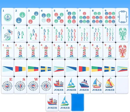 Vista 11 de Juego de 160 piezas de cumpleaños americano Mahjong de 1.2