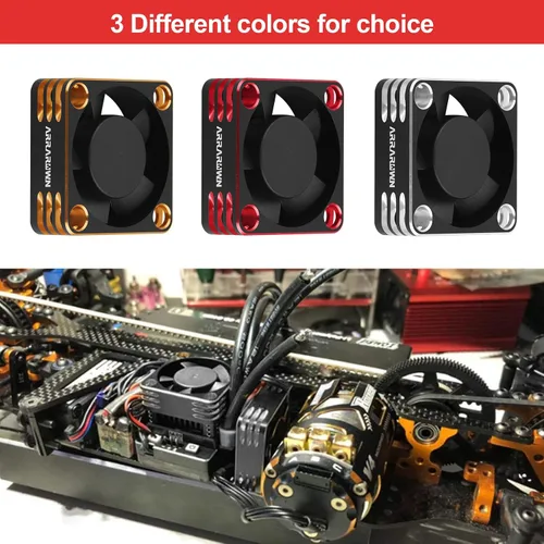 Vista 6 de Ventilador de refrigeración para motor de automóvil a control remoto, paquete de 2 unidades de 28000 rpm, ventilador de enfriamiento ESC sin