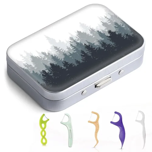 Vista 30 de Caja portátil de hilo dental Gerkia, fácil de almacenar palillos de hilo dental de varios tamaños, dispensador portátil de hilo dental es perfecto