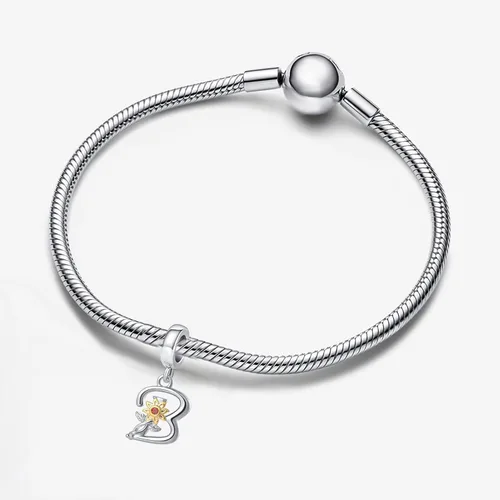 Vista 4 de Abalorios con inicial de letra A-Z, girasol, cumpleaños, alfabeto, abalorios, para pulseras, collares