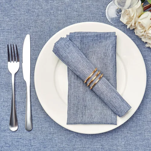 Vista 21 de Mebakuk Juego de 6 servilletas de tela de primera calidad de 17 x 17 pulgadas, lavables y pequeñas, servilletas de mesa suaves para bodas, fiestas