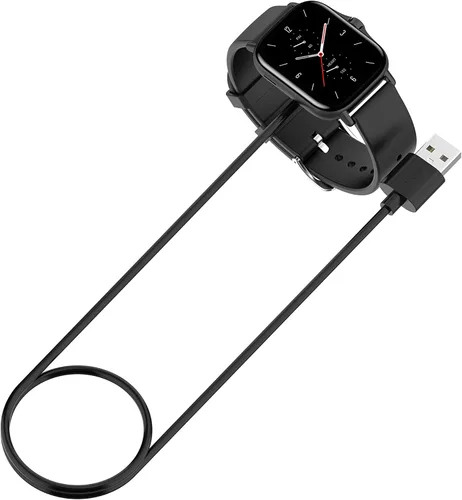 Vista 6 de TenCloud Cargador compatible con Amazfit GTS 2 Mini/Bip U Watch Cable de carga USB de 3.3 pies para Smartwatch GTS 2 Mini/Bip U (negro)