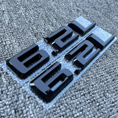 Vista 6 de 2 piezas 6.2L Emblema 3D para capó, adhesivo de logotipo y placa de estilo de carrocería, reemplazo para Silverado 1500 Sierra Camaro 19-22 (cromo)