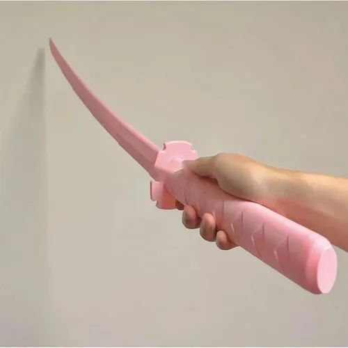Vista 4 de AMARONE Juguetes de modelo de espada samurái retráctil de gravedad impresa en 3D, espada retráctil de plástico con impresión 3D, juguete Katana