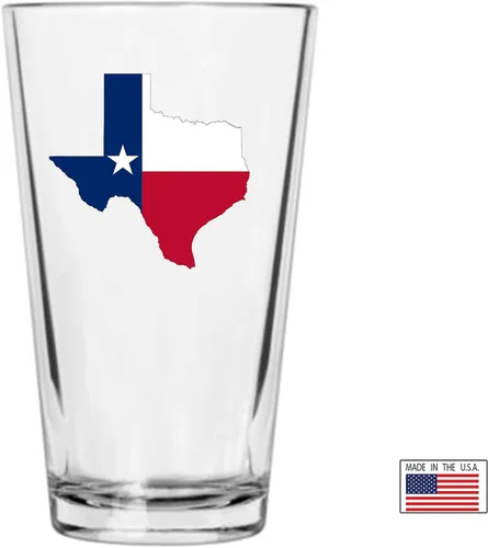 Vista 2 de Rogue River Tactical Taza de cristal con la bandera del estado de Texas, 16 onzas, regalo para cualquier Texan TX