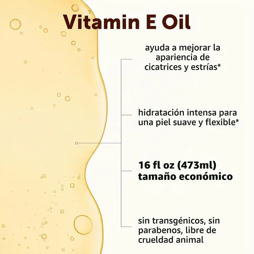 Vista 2 de Micro Ingredients Aceite de vitamina E de tamaño a granel 40,000 UI, 16 onzas líquidas, aceite hidratante profundo para piel, cara y cabello