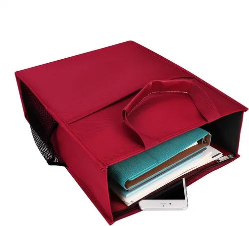 Vista 4 de ITODA Carpeta de archivos Maletín con asa Portátil Cremallera Multifuncional Organizador de Documentos de Negocios Bolsa Bolsa de Mensajero de Viaje