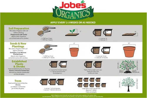 Vista 6 de Jobe's Organics 09226NA - Alimento granular para plantas, frutas y cítricos, 4 libras, marrón y 09526 Fertilizante granular orgánico multiusos