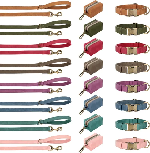 Vista 6 de Didog Collar de perro de piel sintética suave, elegante collar de liberación rápida para perros pequeños, fácil de limpiar, collar ajustable