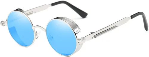 Vista 51 de Dollger Gafas de sol vintage Steampunk Retro Metal Round Circle Frame