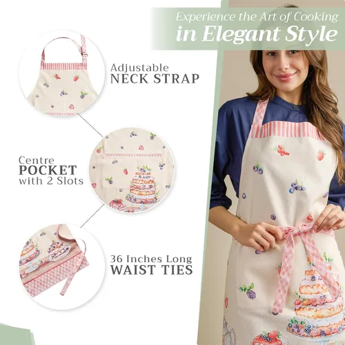 Vista 380 de Maison d' Hermine Delantales para mujer con bolsillo, 100% algodón (27.50 x 31.50 pulgadas)
