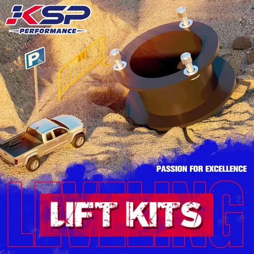 Vista 5 de KSP - Kits de elevación delantera de 2.5 pulgadas para Ram 4WD, espaciadores de resorte helicoidal de acero de 2.5 pulgadas, 2 piezas kits