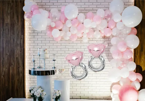 Vista 3 de 2 globos de aluminio inflables para boda, compromiso, aniversario, suministros para fiestas