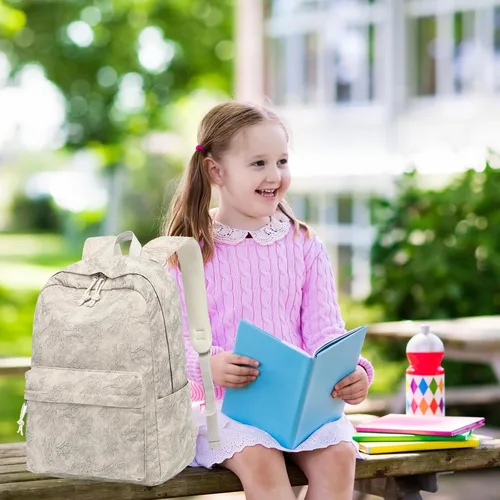 Vista 45 de LOIDOU Mochila para adolescentes y niñas, mochila escolar con lonchera y estuche para lápices, juego de bolsas escolares 3 en 1