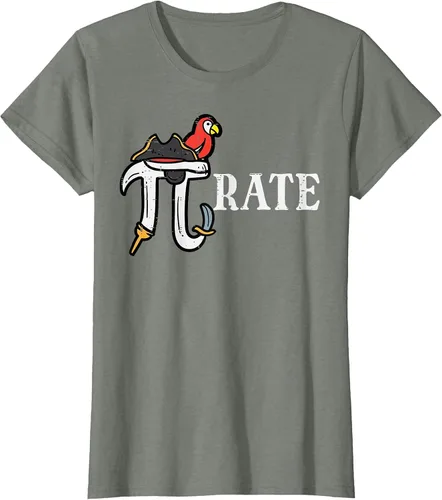 Vista 5 de Pirate Pi Funny Math Pie Halloween Disfraz Maestro Hombres Mujeres Camiseta Asphalt Grey