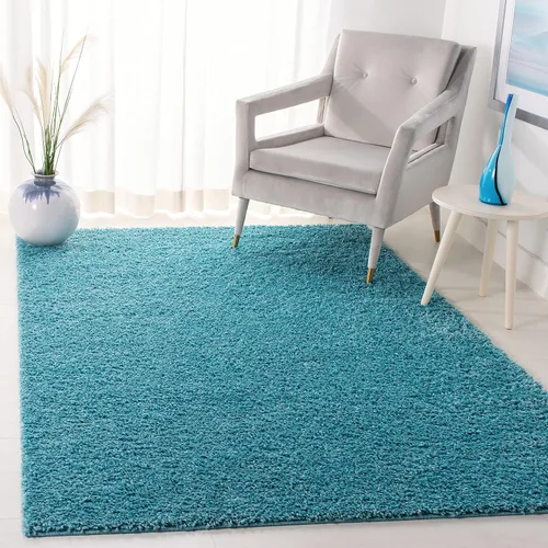 Vista 6 de SAFAVIEH Arizona Shag Collection ASG820A - Alfombra de pasillo, 2 pies 3 pulgadas x 6 pies, color crema, diseño sólido, no desprende pelusa y fácil