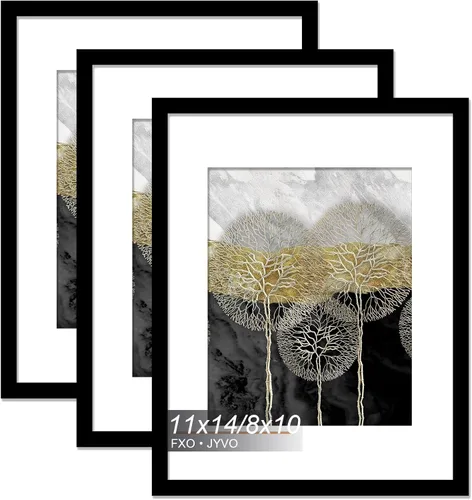 Vista 87 de Fxojyvo Marco de Fotos de 4x6, Muestra Foto de 3.5x5 con Paspartú o 4 x 6 Sin Paspartú, Liviano y de Alta Transparencia Marco de 4 por 6 para Pared