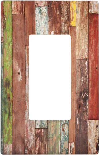 Vista 73 de Cubierta de interruptor de luz de una pandilla de hojas de palma tropicales de estilo bohemio abstracto, árbol de coco, verano, sin dispositivo