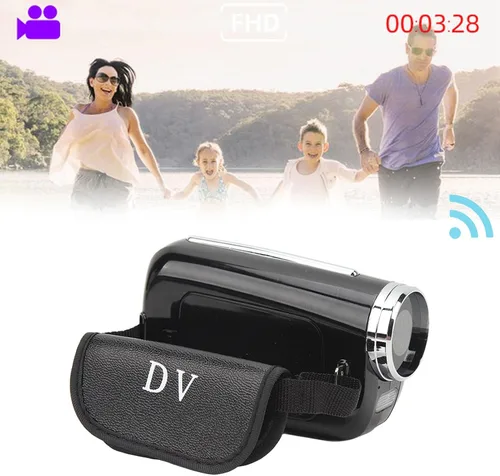 Vista 8 de Videocámara de video 4K, videocámara digital de 12MP 4X con relleno de luz, cámara digital 32G 1.8 pulgadas, grabadora de cámara