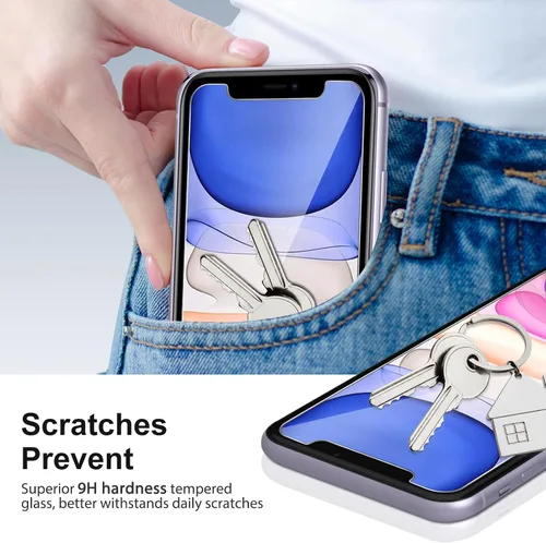Vista 6 de Protector de pantalla para iPhone XC, cristal templado resistente a los arañazos, 4