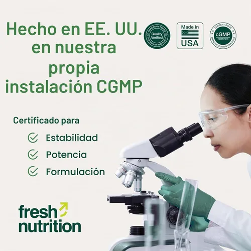 Vista 6 de Fresh Nutrition - Cápsulas veganas de vitamina D3 + K2 - 6400 UI D3 + 140 mcg de K2 como MK-7 para una absorción óptima y 800 mcg de vitamina A