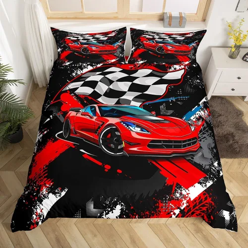 Vista 31 de Feelyou Juego de ropa de cama con patrón de sushi, funda de edredón de estilo japonés para niños, niñas, adolescentes, funda de edredón con temática