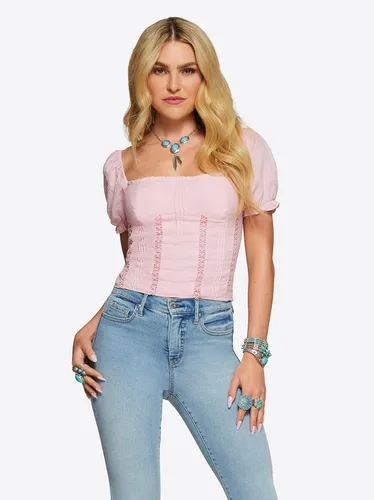 Vista 5 de Jessica Simpson Pulsera deslizante de piedra turquesa para mujer, pulsera de plata oxidada o dorada con turquesa