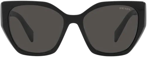 Vista 2 de Prada PR 19ZS - 1AB5S0 - Lentes de sol color negro con gris oscuro, 2.165in, Negro