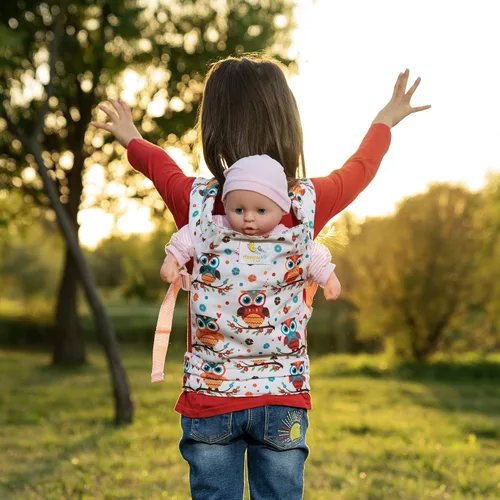 Vista 9 de HappyVk - Bolsa de pañales para muñecas y portabebés para niños.