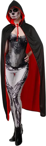 Vista 4 de NOLITOY Capa con capucha de Halloween para mujeres y hombres, capa de bruja vampiro para adultos, capa de Halloween para cosplay, disfraz y fiesta