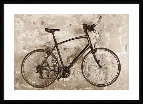 Vista 19 de Amanti Art Framed Wall Art Print 18x24 Bike by Deborah Revell, Transportation Wall Art, Industrial Urban Decor, Small Poster Painting Artwork for
