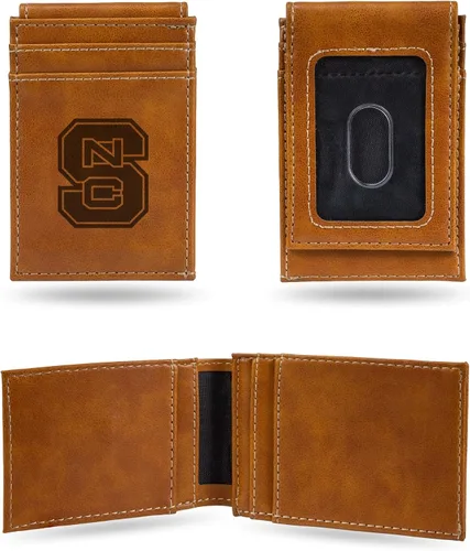 Vista 50 de Cartera de bolsillo frontal grabada con láser NCAA - Compacta/Cómoda/Delgada