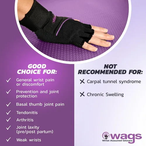 Vista 4 de WAGs Ultra Guantes de muñeca asegurados, soporte de entrenamiento para mujeres y hombres, almohadilla de gel ergonómica patentada y envoltura