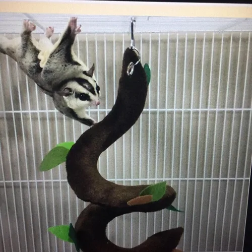 Vista 2 de Juego de 4 jaulas para mascotas, diseño vertical de bosque de troncos verticales, para hámster, ardilla, hámster, 4 unidades, diseño de bosque