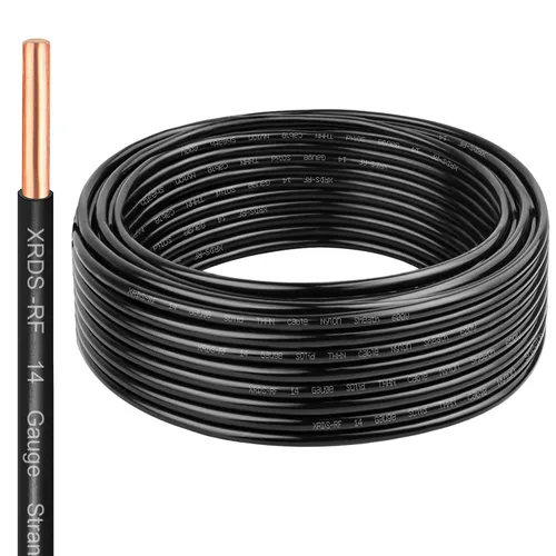 Vista 26 de Cable THHN 25 pies, Conductor Único de Cobre Desnudo, Cable Eléctrico Rojo 10AWG, Cable de Construcción Sólida de 600V con Funda de Nylon