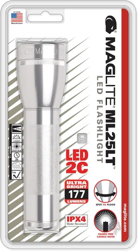 Vista 2 de Maglite ML25LT linterna LED de 2 celdas C, plateada