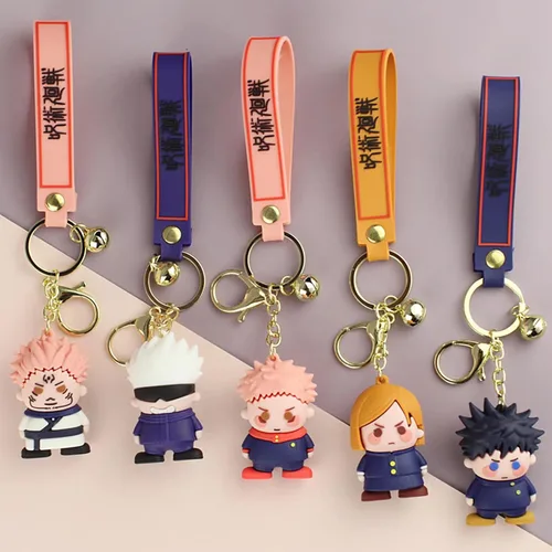 Vista 6 de SXTQFDC Anime Jujutsu Kaisen Llavero Sukuna Yuji Itadori Llavero Bolsa Adornos