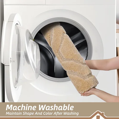 Vista 7 de BEQHAUSE Alfombra de Baño-Antideslizante-Tapete de Baño-Suave y Absorbente-Tapete de Ducha-Tapetes de Baño de Poliéster para Baño Lavables a Máquina